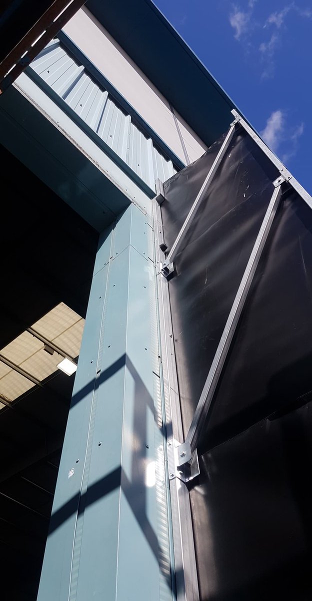 Here we have some detailing work contouring around the existing building facade. Our expert surveyors have designed a solution correcting the existing install to prevent water ingress during the loading process. #attentiontodetail #loadingbayengineers #docktechnik.