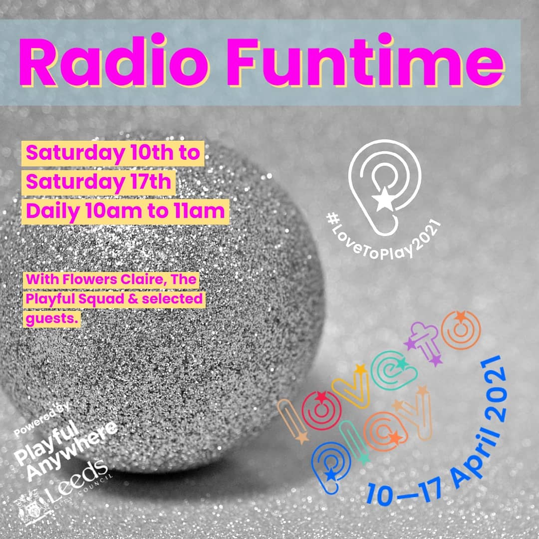 Today we kick off at 10 with Radio Funtime, our daily zoom radio show Sign up, tune in, marvel at the ridiculous antics of  @flowersclaire and many special guests who will be grilled by our junior interrogators. Register to listen here...  https://www.lovetoplay.fun/event/1590/ 