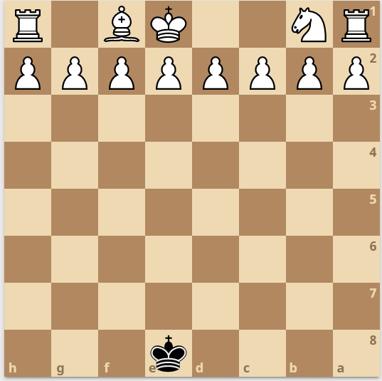 What we quickly discovered was: if White retains their Queen, the game is an easy win. Without a Queen it's harder, but doable. But without Queen, one Bishop and one Knight, it gets surprisingly tricky. So this set-up: