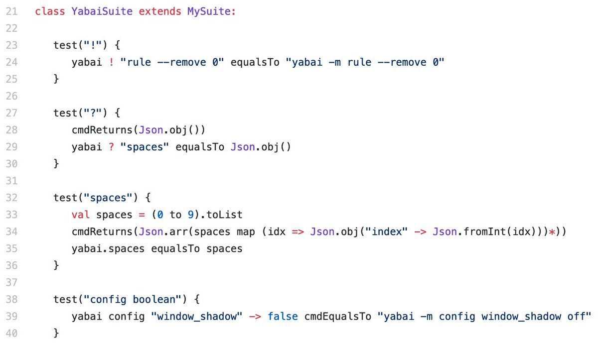 After reading blog.softwaremill.com/context-is-kin… by <a href="/adamwarski/">Adam Warski</a> wrote a little fixture adapter for #munit FunFixture that uses context functions. Decreased boilerplate to zero and cleanly implemented state setup and assertions in tests. Loving #scala 3 with #circe! git.io/JOJTs