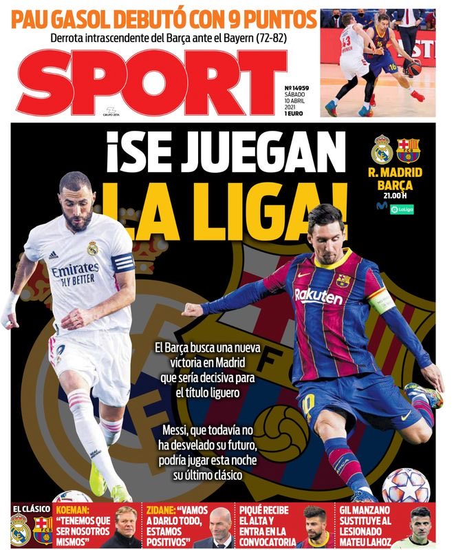 SporVaruna's tweet photo. La Liga için oynamak! (SPORT)
#elclassico https://t.co/hgFtqxfw7b