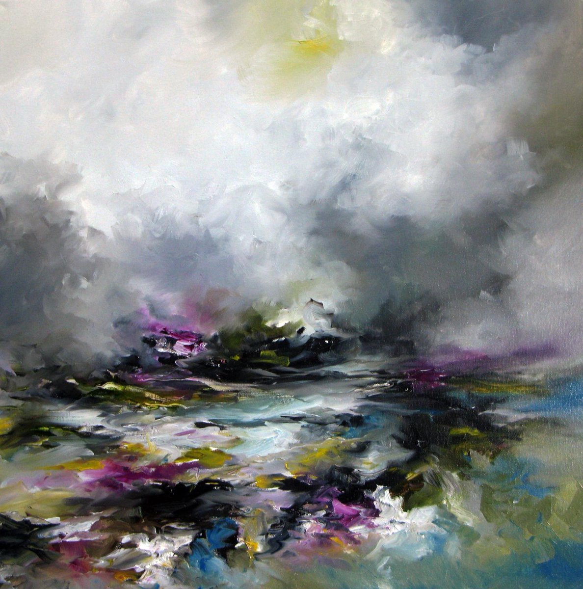 bucksfineart's tweet photo. Live For Today!! #newcollection #comingsoon #alisonjohnson #abstractskies #originalartwork #livefortoday https://t.co/aBKfDv43mB