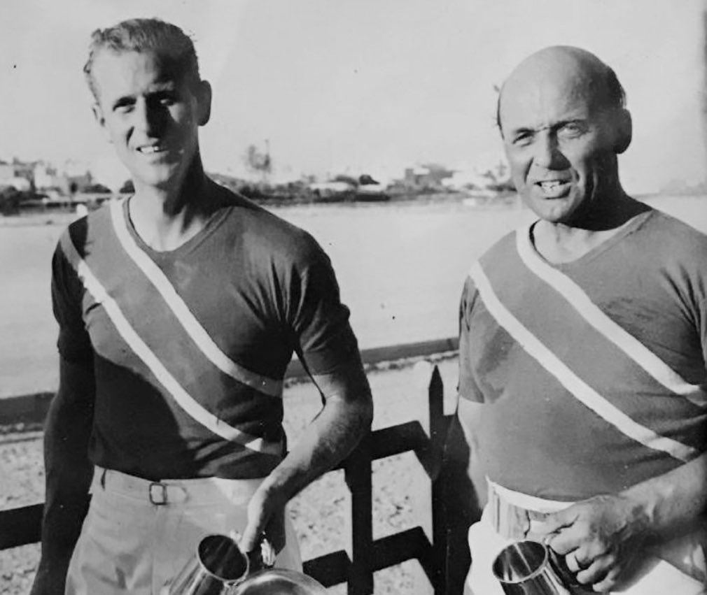 Some personal memories of #TheDukeofEdinburgh, who worked for my grandfather with the @RoyalNavy in #MaltaGC @skynews #PrincePhilip & my Grandfather (Admiral William-Powlett) after winning their Polo match