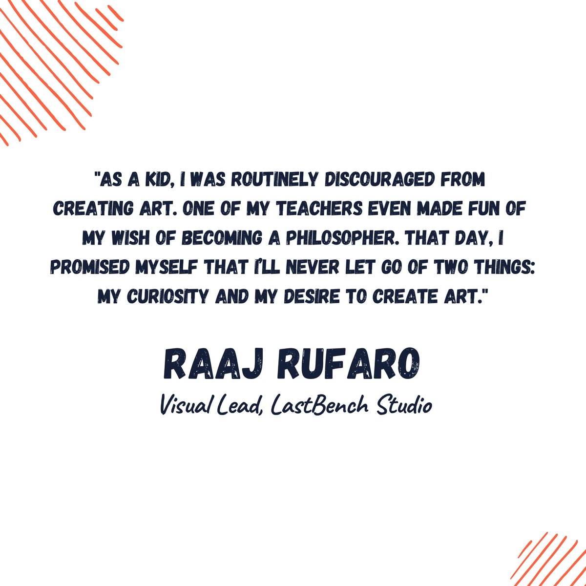 Lastbenchtweets's tweet photo. We're celebrating one year of LastBench Studio - so allow us the opportunity to introduce ourselves. 

Meet @rufaro_raaj , our visual creator. 

Raaj oversees visuals at LastBench—the warden of colour, creator of keyframes and all things animated. [1/3]

#oneyearoflastbench https://t.co/JuiVUWaMPo