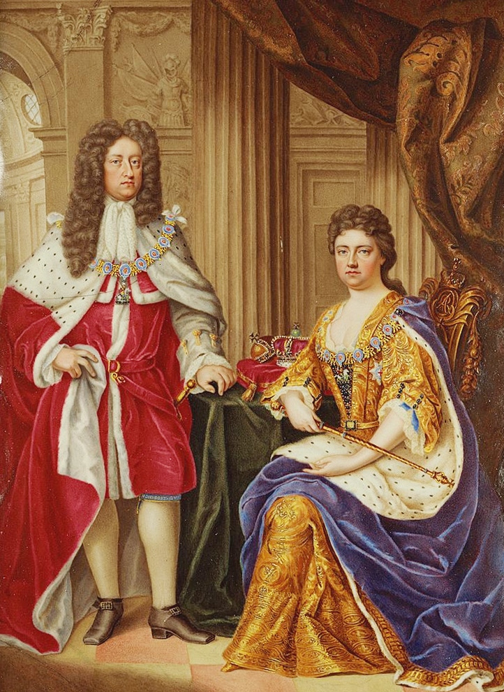 Mary II' successor Queen Anna was married to Prince George of Denmark who was created Duke of Cumberland and appointed Lord High Admiral after his wife's succession. Sadly George suffered from severe asthma and died in 1708. Anna was reported to be heartbroken (4)