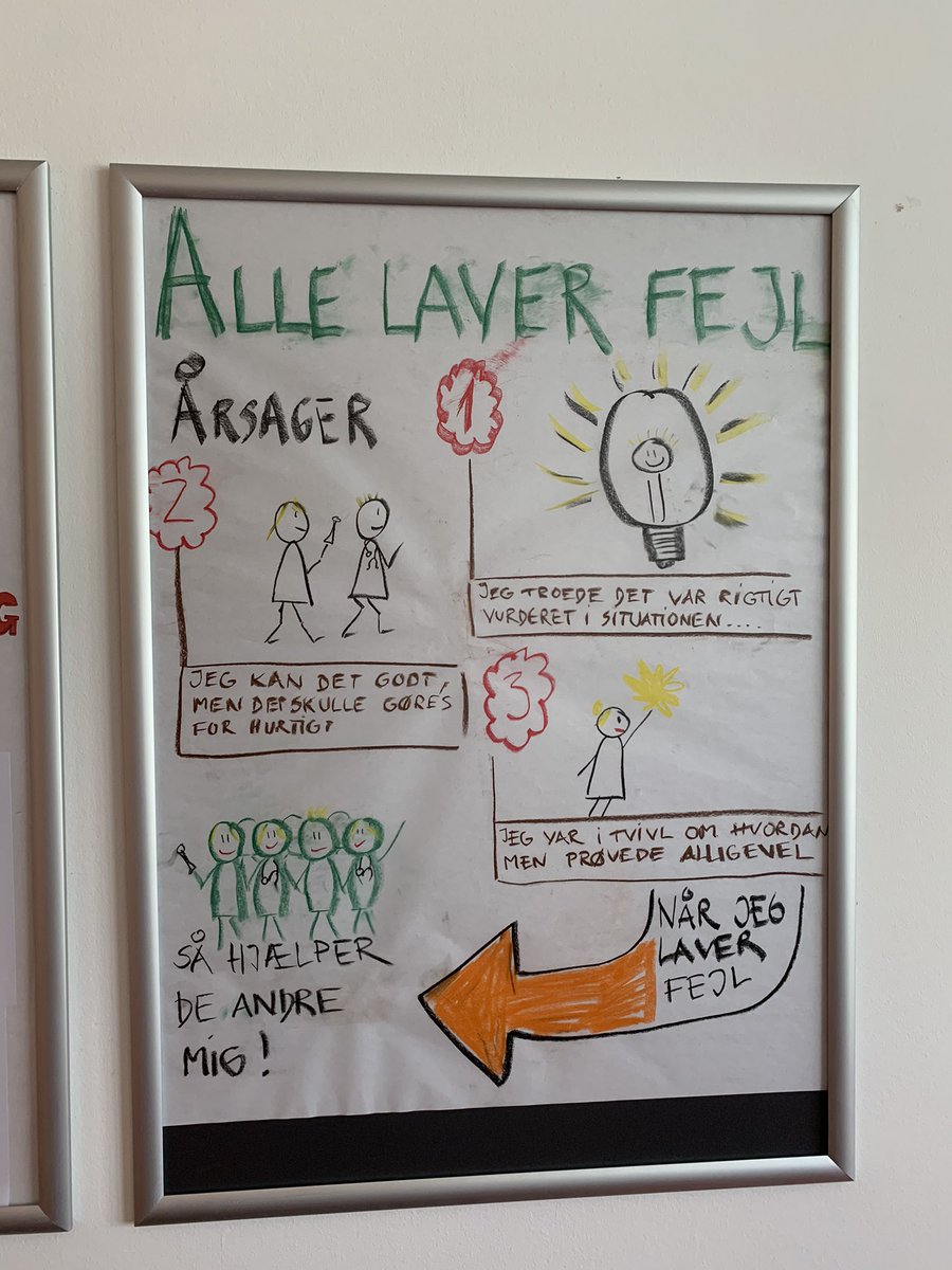 CharlotteBll1's tweet photo. Jeg var på patientsikkerhedsrunde igår på vores gyn/obs og mødte denne plakat. Den siger det så præcist: alle laver fejl og når vi tør sige det højt, kan vi øge kvaliteten- psykologisk tryghed💪🏻 @kristensenps @patientsikker @LykkePetri @STPS_DK @ChristianOrsted @LeifPanduro https://t.co/sckdijxaeu