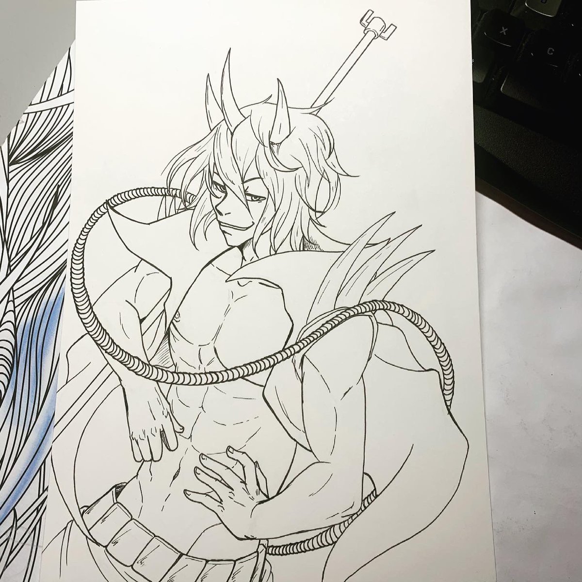 eente2's tweet photo. Poseidon aus dem Mange von @DrawinglikeaSir ist echt ein cooler Charakter und ich hab mich gefreut das er bei seinem #dtiys als Motiv dabei ist. Ich hatte viel Spaß ihn zu zeichnen. 😁
#DLASTYLE #dlastyle #drawthisinyourstyle #manga #bishonen https://t.co/dQ1PTzXsUa
