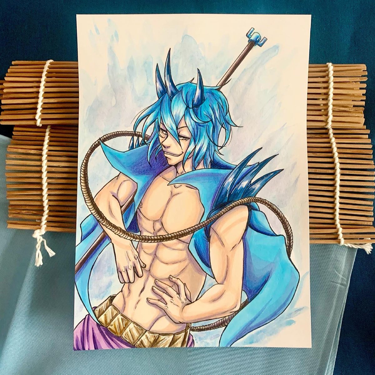 eente2's tweet photo. Poseidon aus dem Mange von @DrawinglikeaSir ist echt ein cooler Charakter und ich hab mich gefreut das er bei seinem #dtiys als Motiv dabei ist. Ich hatte viel Spaß ihn zu zeichnen. 😁
#DLASTYLE #dlastyle #drawthisinyourstyle #manga #bishonen https://t.co/dQ1PTzXsUa