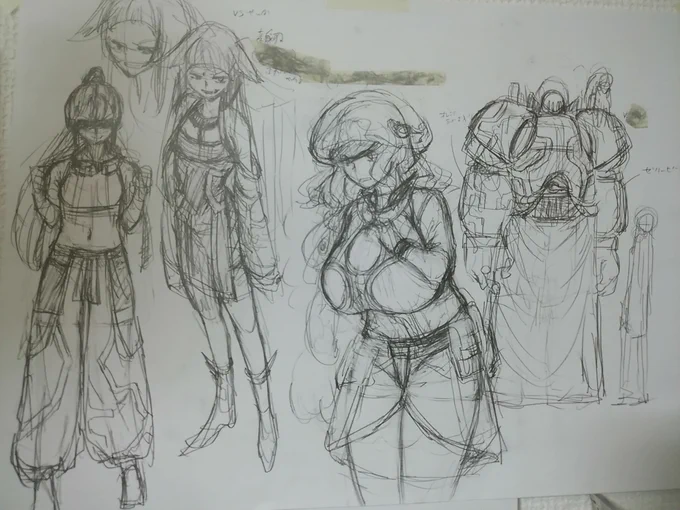 新キャラのラフ 