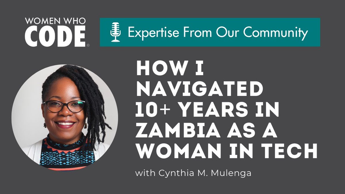 👩🏽‍💻Join <a href="/PythonKhaleesi/">Cynthia Mulenga</a>, a UX Product Owner, as she discusses her 10+ year career path in tech from software developer to product manager and how she dealt with misogyny as a woman in tech in Zambia. 

Watch now → ow.ly/MKex50DvQm5 #womenwhocode #wocintech #blackwomeintech