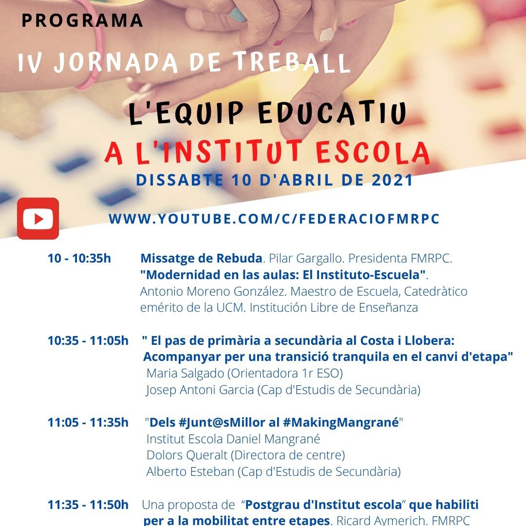 mcurto78's tweet photo. Seguint la IV Jornada d'Instituts Escola organitzada per @FMRPc amb moltes ganes d'escoltar, compartir i aprendre! l'equip educatiu és fonamental per teixir el projecte de centre...i en volem saber més. Us escoltem @IEDMangrane @costaillobera @PiGaOt #IE_MRP https://t.co/wGuwBJkIxG