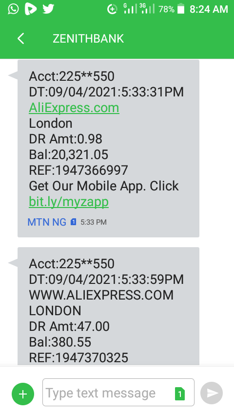 MAtungwu's tweet photo. @cenbank @officialEFCC @ZenithBank @ICPC_PE  Unknown person withdrew everything I had in my ZenithBank account. 

The transaction were said to have taken place in New York and London respectively.

Below is the screenshot of the illegal transaction, which wiped off everything https://t.co/hqpHAjZypS