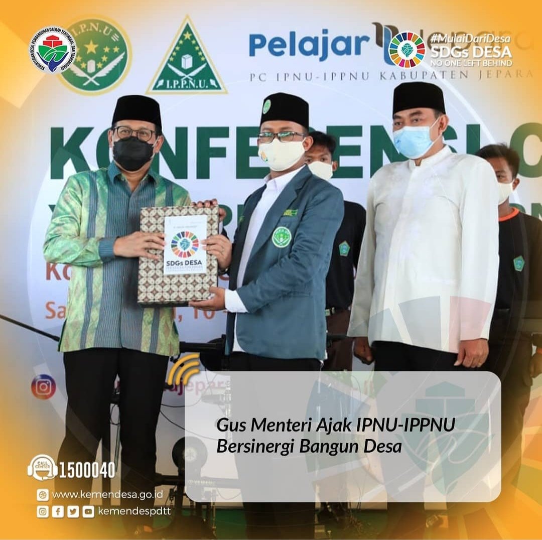 #GusMenteri @halimiskandarnu ajak IPNU - IPPNU Bersinergi Bamgun Desa wujudkan #SDGsDesa Pendidikan Desa Berkualitas 
#PelajarNUbangunDesa
@nahdlatululama
@pp_ipnu 
@ppippnu 
@Pusat_PPMD
@tppkemendes
@kemendespdtt