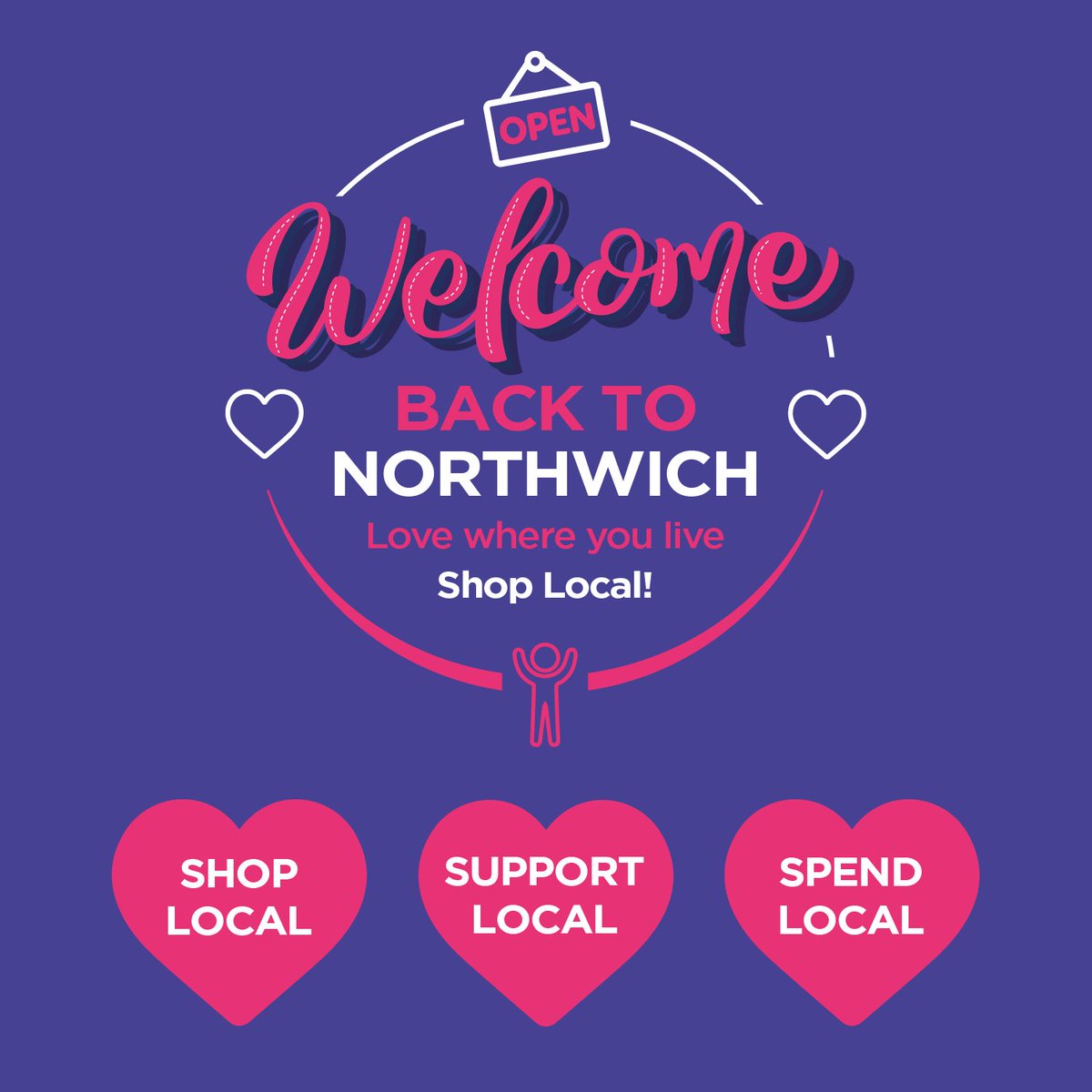 With many businesses reopening from Monday 12th April, please remember how important it is to #shoplocal and #spendlocal. 

The town centre needs your support more than ever over the coming weeks and months and our traders would love to see you! 👋 

visitnorthwich.co.uk/welcome-back-t…