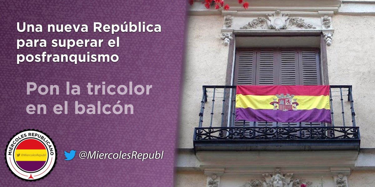 Famelica_legion's tweet photo. Pon la Tricolor en tu balcón y anima a otros a ponerla, esta es una bandera del pueblo no impuesta por reyezuelos ni tiranos... 

#FelizSábado 

¡Salud y República! 

❤️❤️❤️❤️❤️❤️❤️❤️
💛💛💛💛💛💛💛💛
💜💜💜💜💜💜💜💜 https://t.co/at9B5VRbuw