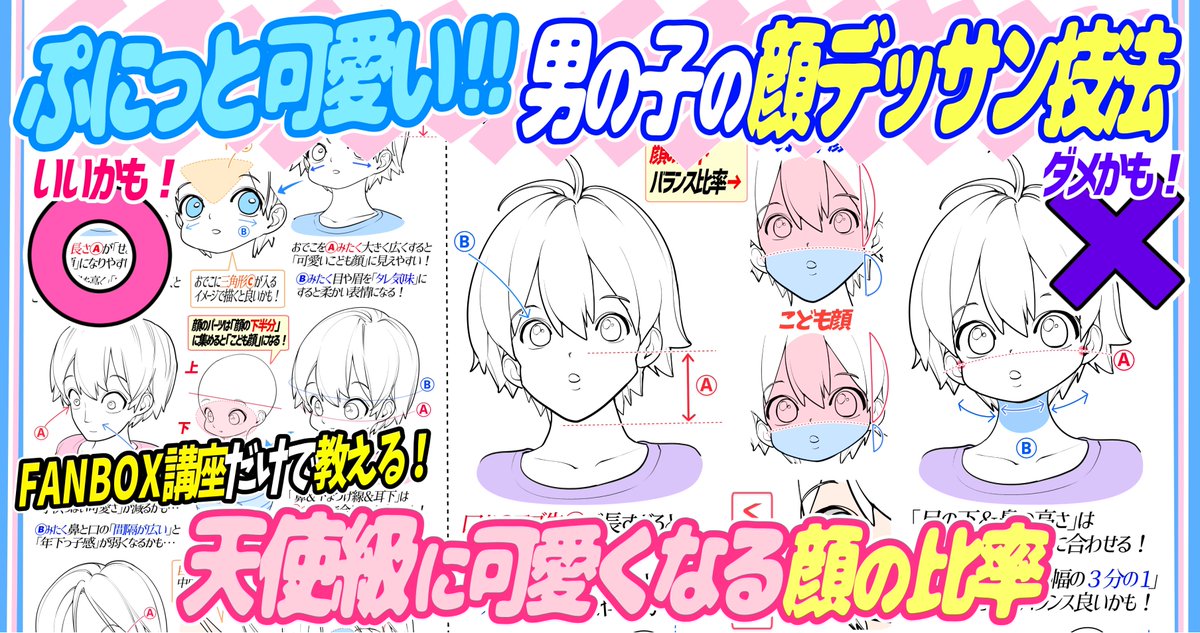 Uzivatel 吉村拓也 イラスト講座 Na Twitteru 現在 ぷにっと年下っ子の顔の描き方 を作っています 子供の顔 が描けない 可愛らしい男の子が描きたい って人ほど上達できる内容です 5月 には Fanbox講座 で 新作公開 する予定です