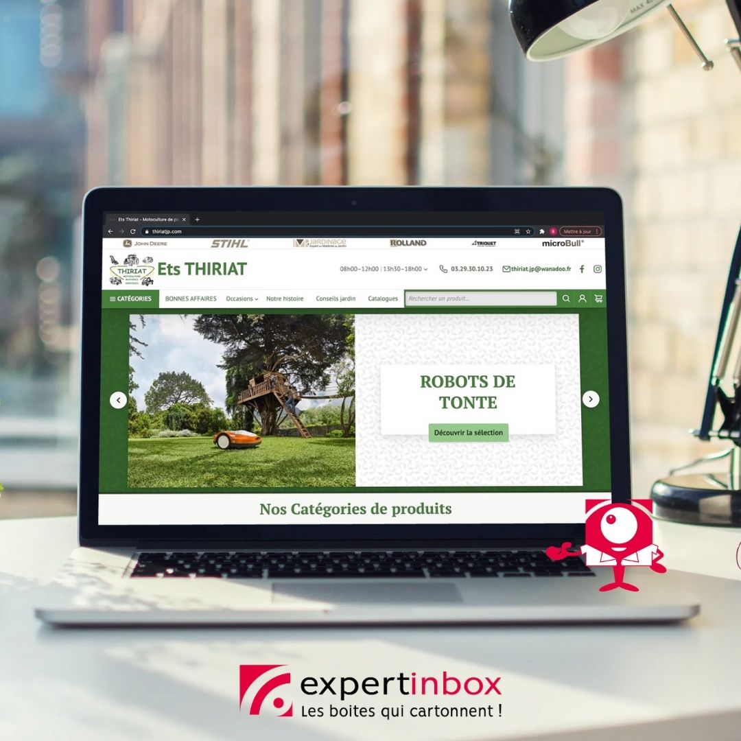 Le site internet de ETS Thiriat est désormais tout beau tout propre ! ✨

Une réalisation signée Expertinbox et son équipe technique ! 🚀

👉 Si vous souhaitez le visiter : bit.ly/3mBhGCa 

#expertinbox #lesboitesquicartonnent #design #siteweb #webdesign