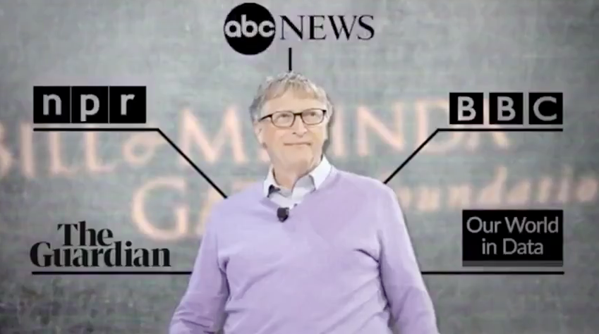 56/100: Narrative monopolization can only work if Bill Gates also has major mainstream channels in his hands. And these news narratives are homogenized among themselves, critical voices find no place, the credo is: Bill knows where to go and how to find a way out of the crisis.