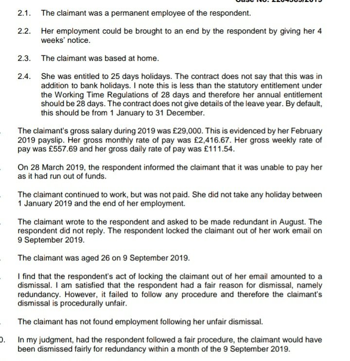 This employment tribunal verdict, in which QF had to compensate a contracted employee for unpaid earnings & unfair dismissal, after telling her that it had run out of funds in March 2019 suggests a volatile period of organisation & funding instability that predated the pandemic