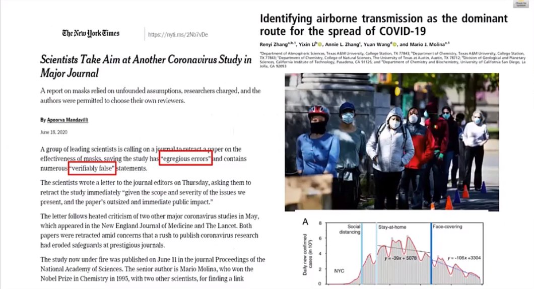 Slide 3 - 28:44Article: https://www.nytimes.com/2020/06/18/health/coronavirus-retractions-studies.htmlStudy - "Identifying airborne transmission...." https://www.pnas.org/content/117/26/14857?fbclid=IwAR0Y1gaX7B75prQjDmiSXM4Mfl4xip2t4NQoQ7kEhb0tvqUnn_RvOPTI0_A