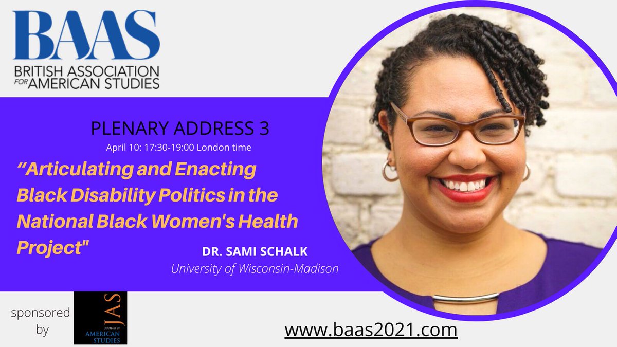 BAAS_2021's tweet photo. You do not want to miss this! The third #BAAS2021 plenary by @DrSamiSchalk is TONIGHT. Open to the public. 

Dr. Schalk will be introduced by @Jnlamstudies co-editor Sinead Moynihan, while co-editor Nick Witham will moderate the Q&amp;A. 

Visit https://t.co/GrImuKCxY3 to access. https://t.co/dT6TzGo3ph