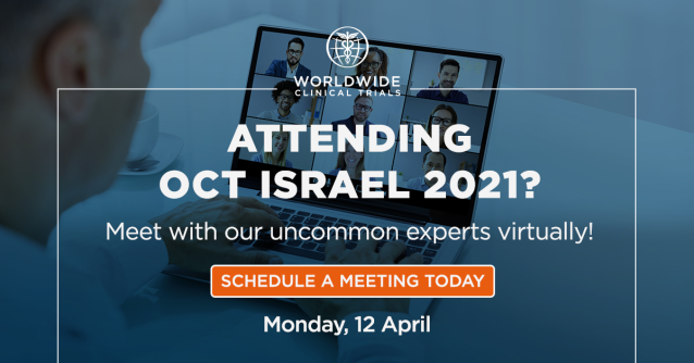 Shubrii's tweet photo. Don’t miss your chance to network with the @Worldwidetrials team at OCT Israel! Reach out now to schedule a virtual meeting. https://t.co/cIabY0kaUf https://t.co/3YHhWd9MAt