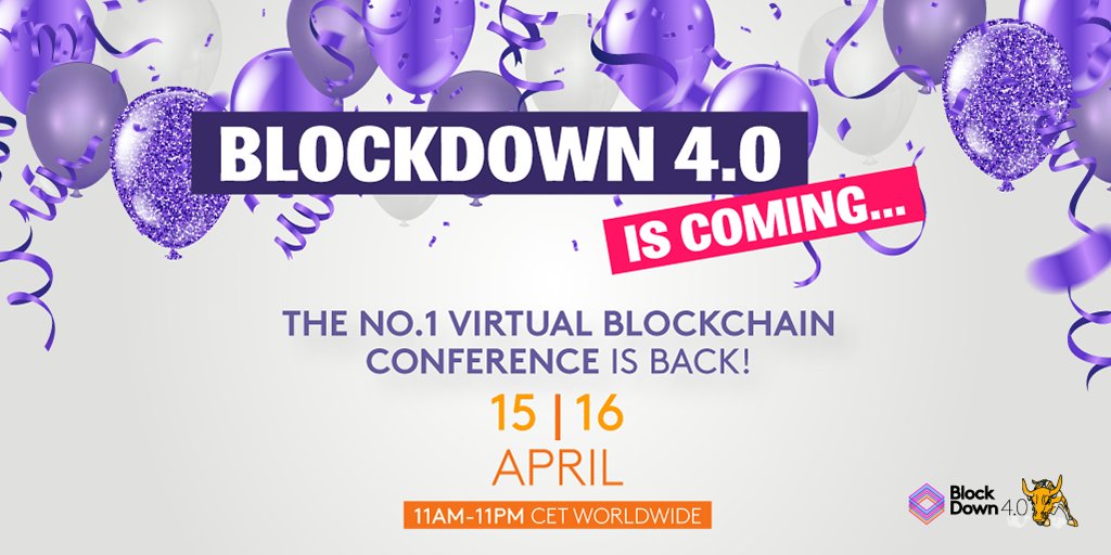 BlockDownConf's tweet image. FOUR DAYS UNTIL BLOCKDOWN 4.0!!
Get your tickets to the premier blockchain event this year!
#BlockDown2021 #BlockDownNotLockDown #blockchain #conference
bit.ly/2MkdZms