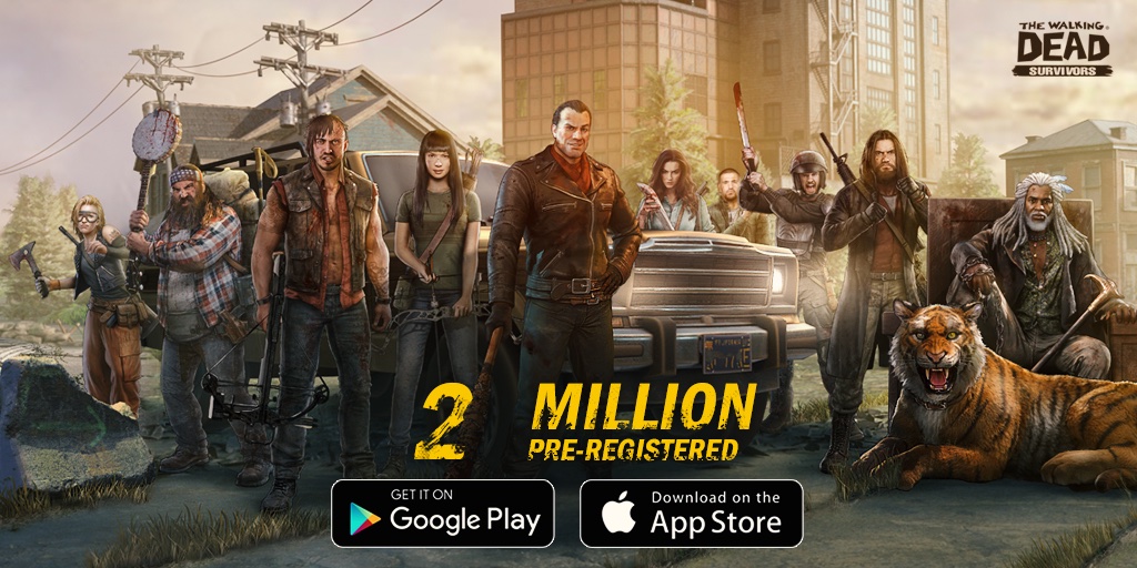 Greetings, Survivors! We are excited to announce that TWD: S Pre-Registration users have reached 2,000,000! Many players from all around the world await eagerly to join the world of TWD: S! Are you ready? Remember, you cannot survive alone! Keep on Surviving! The TWD: S Team