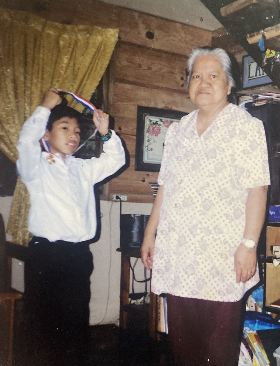 lancilog's tweet photo. 1st pic: ginawan ako kite ng lola ko, pero I’m a dyaryo boi

2nd pic: i gave her my gold medal just days before her death

It’s been 17 years, nanay. I still think about you a lot. 

-your first apo, cashier sa sari-sari store &amp; katabi matulog gabi-gabi https://t.co/oND0GNkEpY
