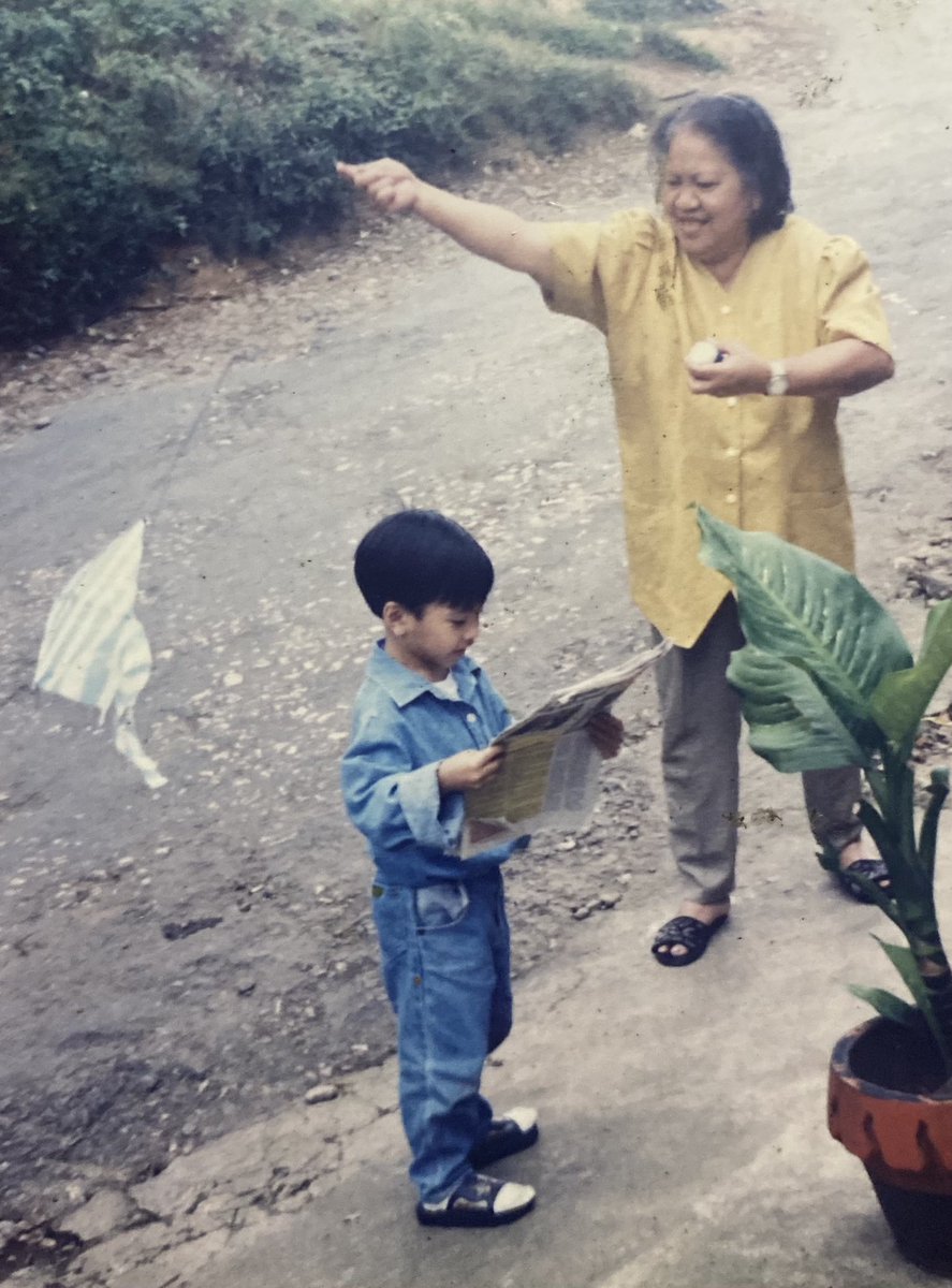 lancilog's tweet photo. 1st pic: ginawan ako kite ng lola ko, pero I’m a dyaryo boi

2nd pic: i gave her my gold medal just days before her death

It’s been 17 years, nanay. I still think about you a lot. 

-your first apo, cashier sa sari-sari store &amp; katabi matulog gabi-gabi https://t.co/oND0GNkEpY