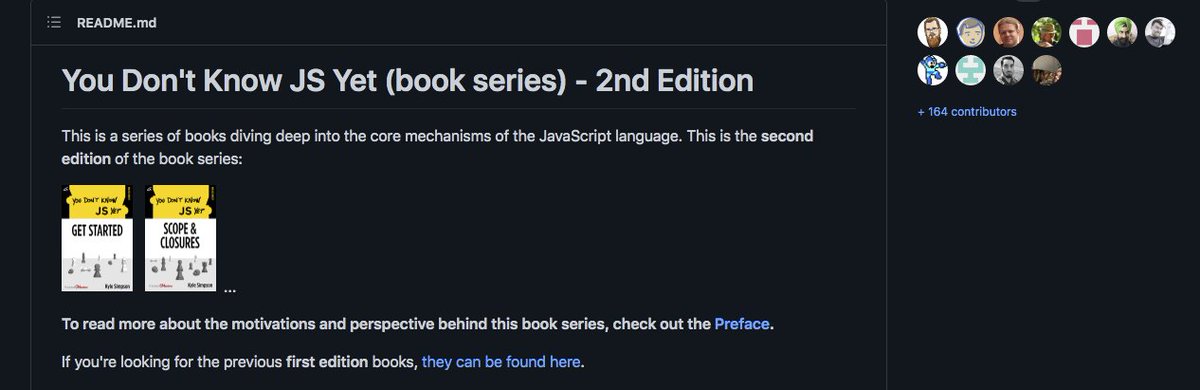 6. You don't know JS: This is a series of books diving deep into the core mechanisms of the JavaScript language. https://github.com/ryanmcdermott/clean-code-javascript