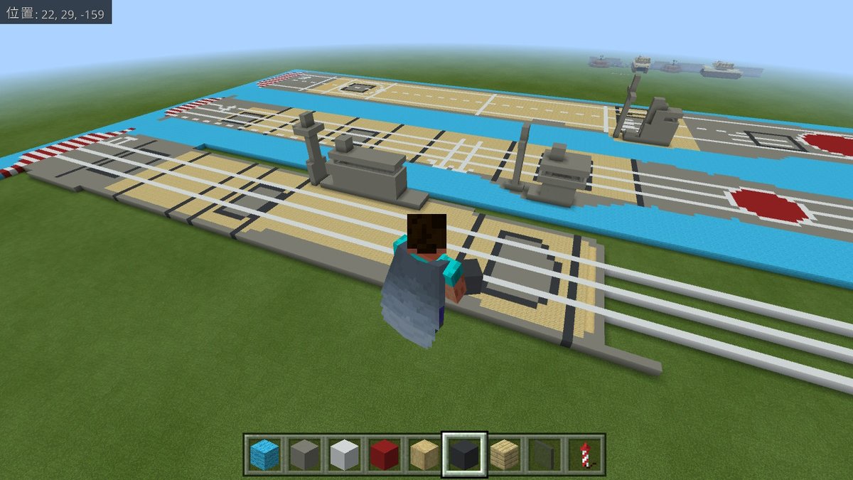 ソロモンのあくむ もう一息 Minecraft マイクラ マインクラフト Nintendoswitch 艦これ 地上絵 二航戦 飛龍