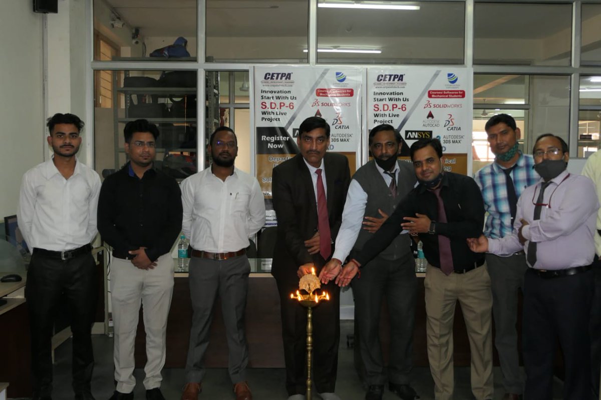CETPA Infotech had organized a grand &amp; successful session on "Solidworks" at #UttaranchalUniversity, Dehradun on 8th &amp; 9th April, 2021. The session was delivered by our expert Mr. Anurag Gaurav &amp; assisted by Mr. Shivam Singh.
#SummerTraining2021 #SolidWorksTraining