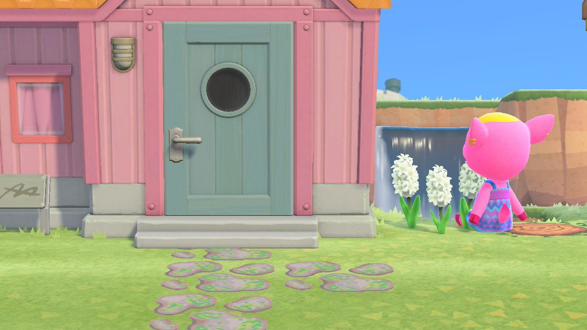 ACNHOpalBay's tweet photo. Fuschia loves her waterfall! You Can usually find her sat here in the flowers :) https://t.co/Uw67q1Eubt