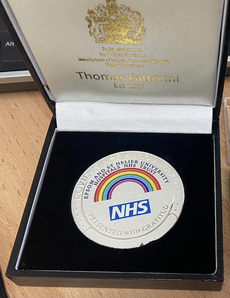 danielelkeles's tweet image. Another wonderful medal ceremony for staff this week, this time for some of our medicine teams who cared for our sickest COVID patients. The deeply touching and moving ceremonies mark the courage and unshakeable commitment to patient care that our staff have shown. #NHS #NHShero