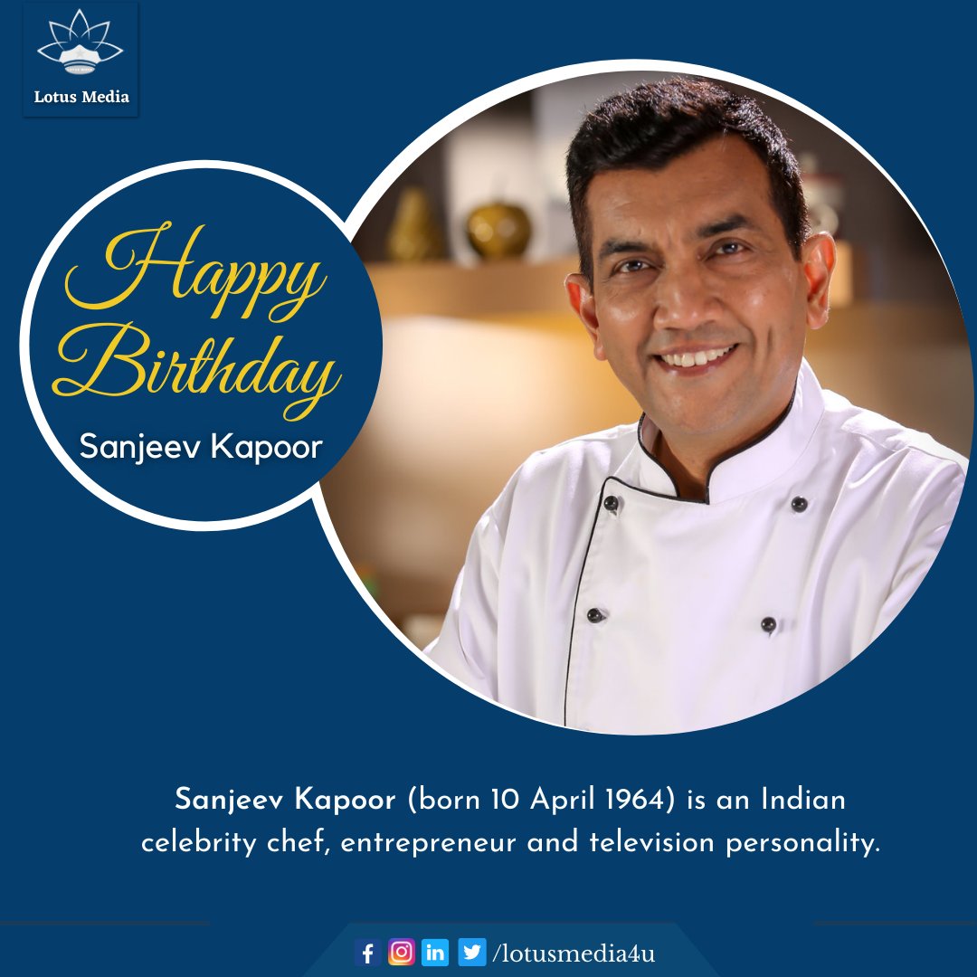 media_junction1's tweet photo. Wishing the Legend Chef Padmashri 𝗖𝗵𝗲𝗳 𝗦𝗮𝗻𝗷𝗲𝗲𝘃 𝗞𝗮𝗽𝗼𝗼𝗿 a Wonderful Birthday.
𝗦𝘁𝗮𝘆 𝗕𝗹𝗲𝘀𝘀𝗲𝗱!!
#SanjeevKapoor #padmashriawardee #padmashrichef #happybirthday https://t.co/4ThGBSu6Tc