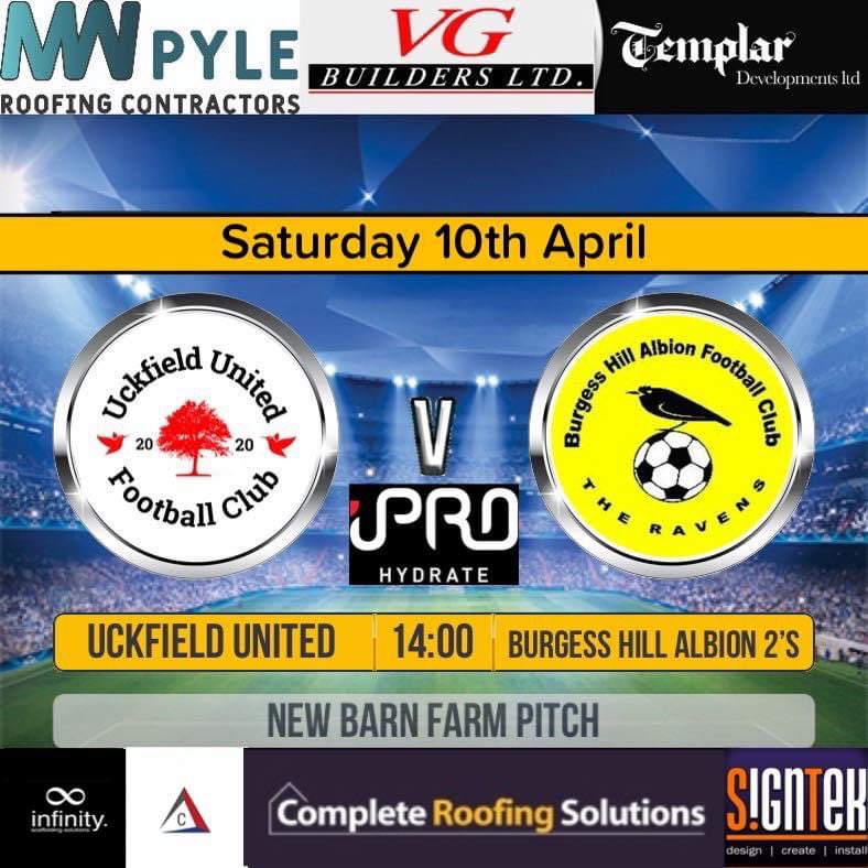uckfieldunited's tweet photo. 🚨Mid Sussex Football League Fixture🚨

- Division 4 south - 🏆
- 14:00 KO ⏰
- 10/04/21

We entertain Burgess Hill Albion 2’s today looking to get back to winning ways after a slow start

@iPROHydrate supplying us with there sports drinks for players on match days! Thanks guy https://t.co/bVtXafGNm7