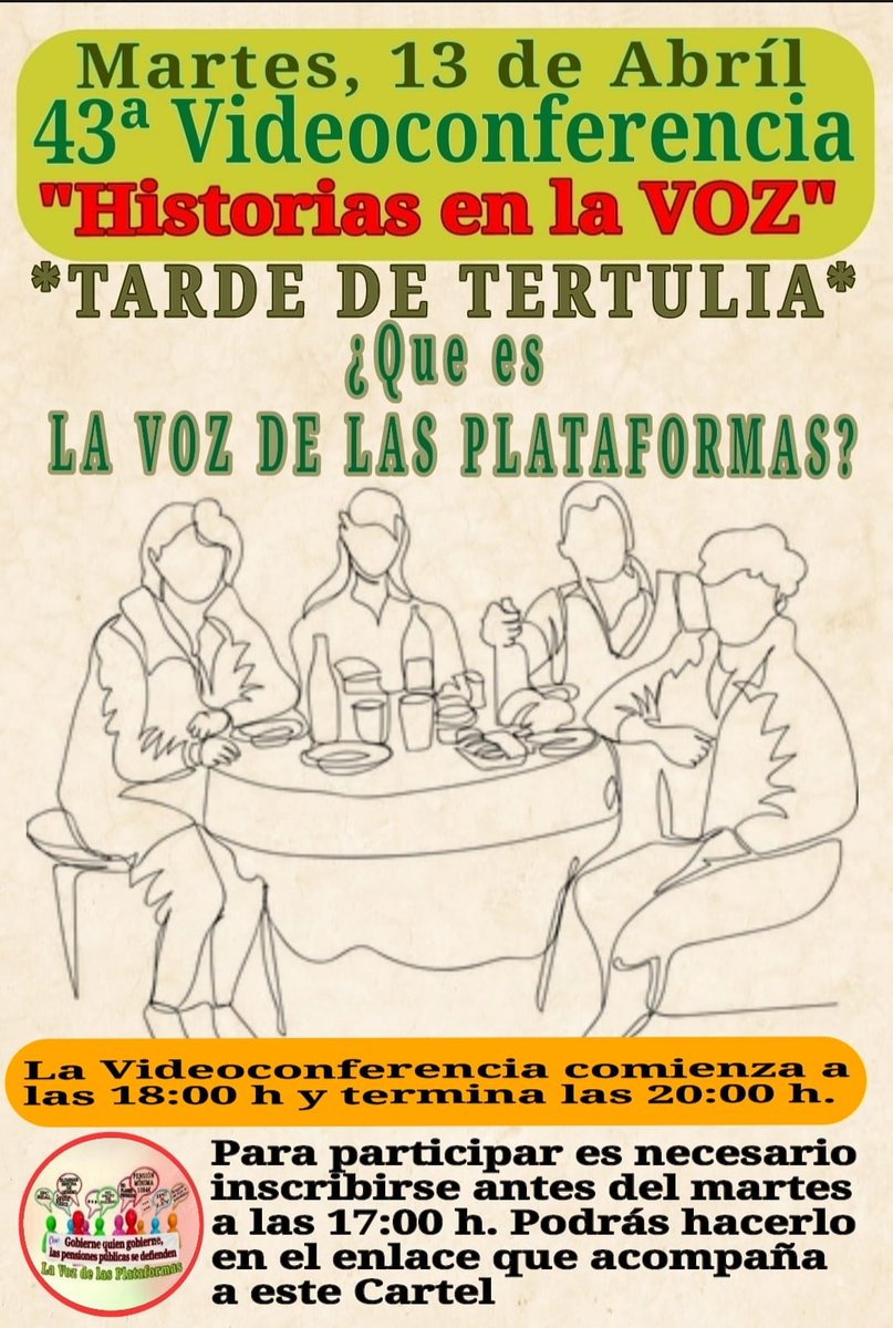 LaVozenIgualdad's tweet photo. #HistoriasEnLaVoz
#QueEsLaVozDeLasPlataformas
Inscríbase en el siguiente enlace 👇👇👇👇: 

https://t.co/ECj1wIuTnr

#DeTuInteres
#InteresanteParaTod@s
#PorTusDerechos
Luego recibirá un e-mail para unirse.
@pensionazo_no
@PorLaUnidadPens https://t.co/eM4Fp1MOPW