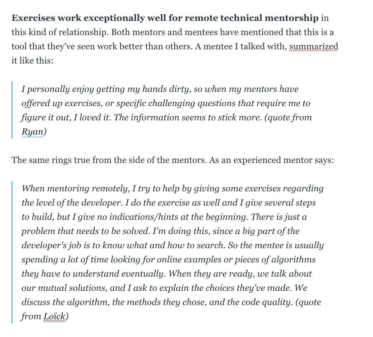 3. Coding Coach  https://codingcoach.io/ A fantastic place to find software engineer mentors volunteering their time for free to help others. Here are quotes from Coding Coach mentors and mentees: