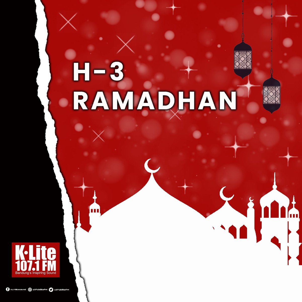 1071klitefm's tweet image. Hai Sahabat Klite!!!
Ngga kerasa yaa tinggal 3 hari lagi menjelang Ramadhan.
Semoga kita semua selalu diberi kesehatan agar kita lancar menjalankan Ibadah puasanya.
Selamat Menyambut Bulan Ramadhan!!!

#h3ramadhan2021 #ramadhan2021 #klite #info #infoupdate #berita #beritaterkini