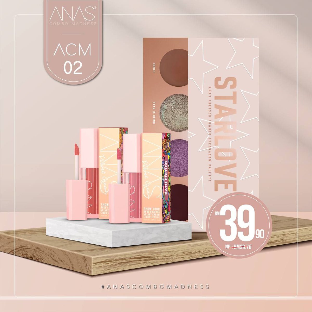 syzwaniii___'s tweet photo. ACM02
✔️ 1 Eyeshadow Palette 4 warna
✔️ 2 Mini velvet cream
Semua ni dgn hanya RM39.90!
Normal Price : RM 99.70
Jom grab sekarang!
https://t.co/uox6K2SJXA
@anasism #anasism #ANAScombomadness https://t.co/kwXT3J5VUQ