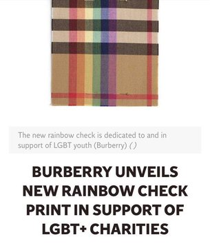 hanbin wearing burberry's rainbow print to support lgbt charities