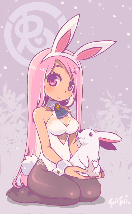 「今日はオリジナルで、白バニさん。 」|しすいのイラスト
