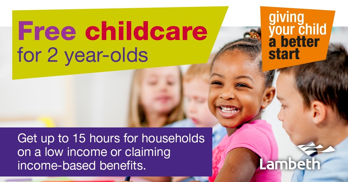 Low-income families in Lambeth can get up to 15 hours a week free early learning for their two-year-old ⏰ 🚸 

Find out more, including how to apply and the benefits of early learning ✔️  orlo.uk/NYx3o