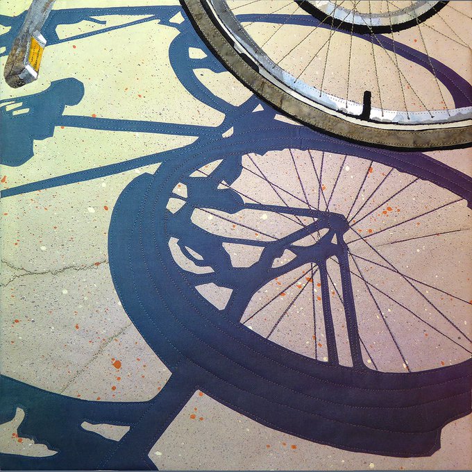 womensart1's tweet photo. 'Late Day Shadows' - an art quilt by textile artist Nancy Messier #womensart https://t.co/KnNxKWpE2n