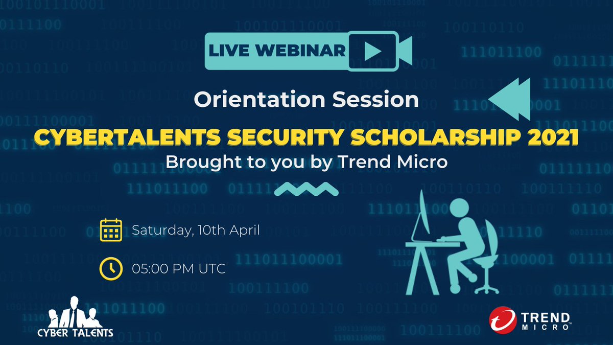 slugada's tweet photo. All you need to know about the @Cyber_Talents  Security Scholarship will be found in this session. 

Prepare your questions and we will answer all your inquiries!

Set a reminder now to Join us in the Orientation
session: https://t.co/QY7PSdIA4K https://t.co/w9hDTyhpeC