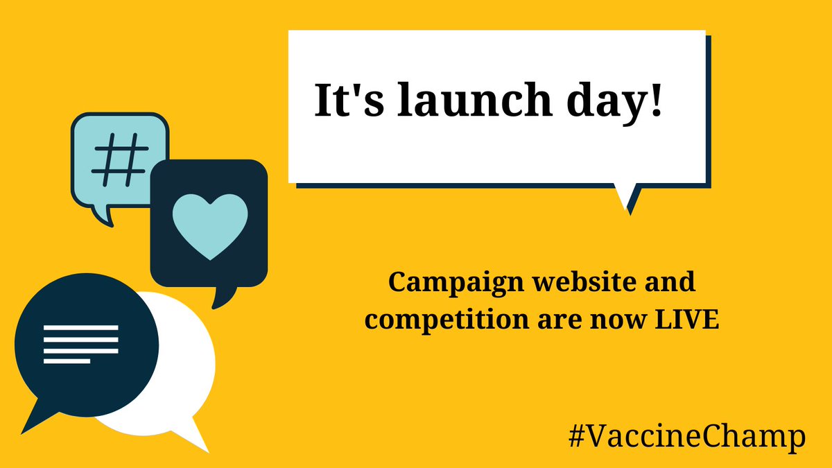 It’s finally here 😍! After many wks of teamwork with fantastic members @healthparl the #VaccineChamp campaign is now live 🟢! Check it out bit.ly/3rkGXBN. One-stop-shop for reliable #vaccine information. 👉 Competition open 12 April – 14 May ➡️ we want to hear from you!