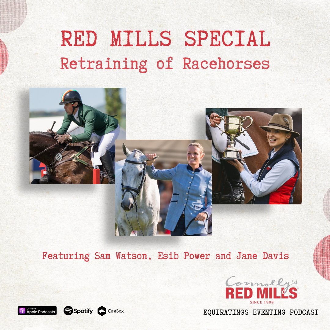 🎧 Check out the latest 'Retraining of Racehorses' @EventingPodcast #REDMILLS Special with @powereventing & @watsoneventing @JanemDavis84 @nicolebmedia #ROR #FeedYourDesireToWin @RoRlatest 🙌🐴🥕🏆 🎧LISTEN 🔛 eventingpodcast.libsyn.com