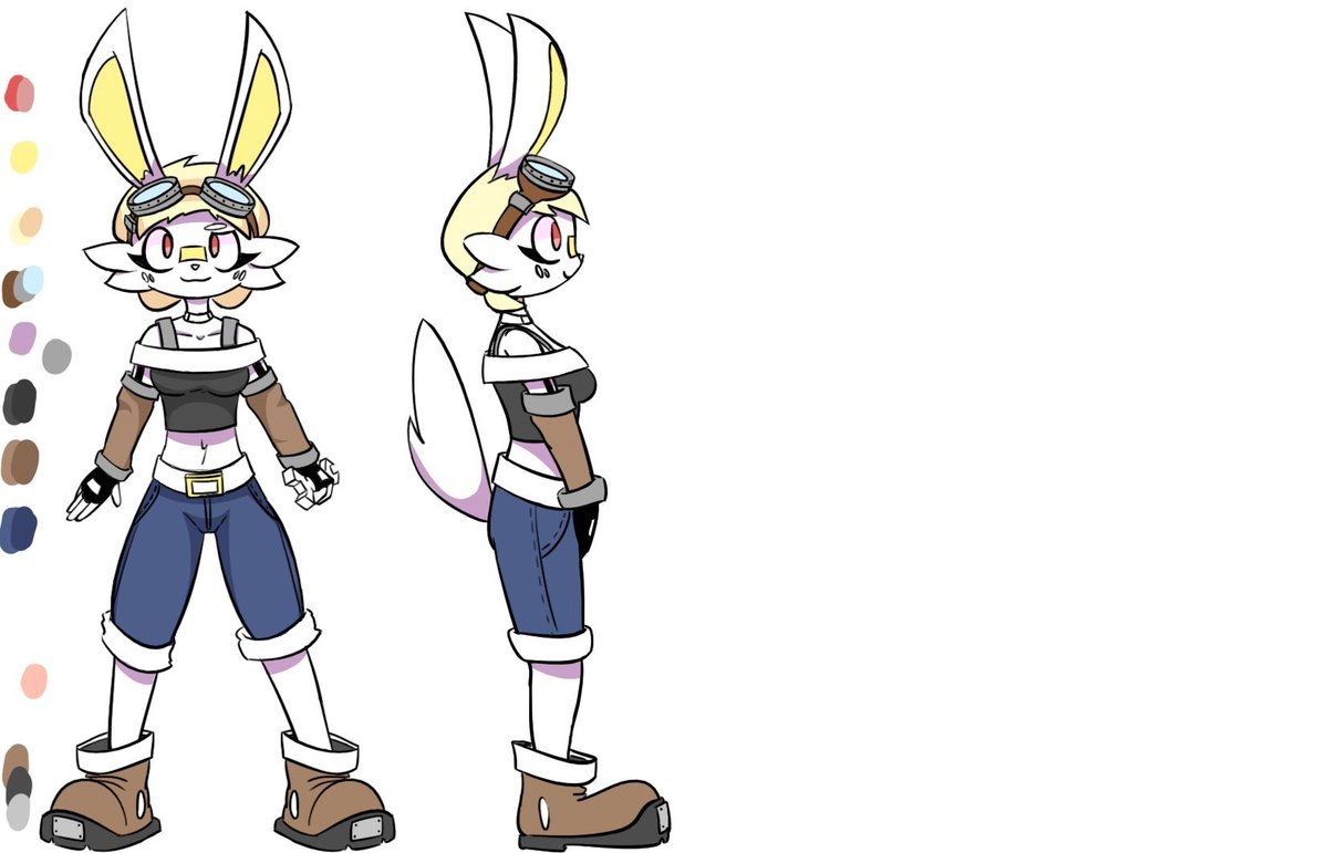 SkillBash_Pro's tweet photo. @Neytiirix I'll sacrifice the only baby I've been proud of, here's Ace the Engineer bunny!! There wasn't really much lore made about her, with my obsession with Cinderace, I really just based her design off of that Pokemon 🥴 https://t.co/JV7mPBTx8L