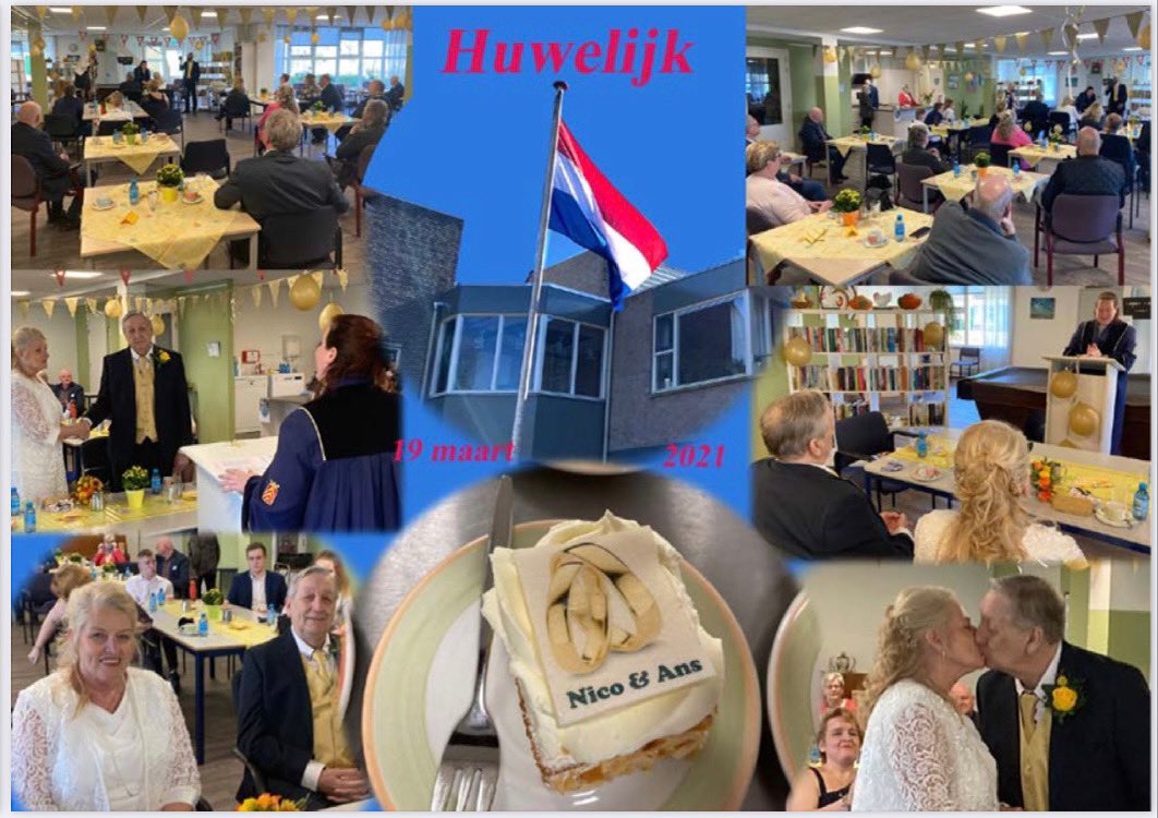 Op 19 maart mocht ik het huwelijk sluiten van Nico &amp; Ans, misschien wel mijn oudste bruidspaar tot nu toe (74 en 66 jaar) maar al zoveel jaren zielsgelukkig met elkaar! Dus nu was het eindelijk tijd om dat te bezegelen! Nog vele liefdevolle en gezonde jaren toegewenst Nico en Ans